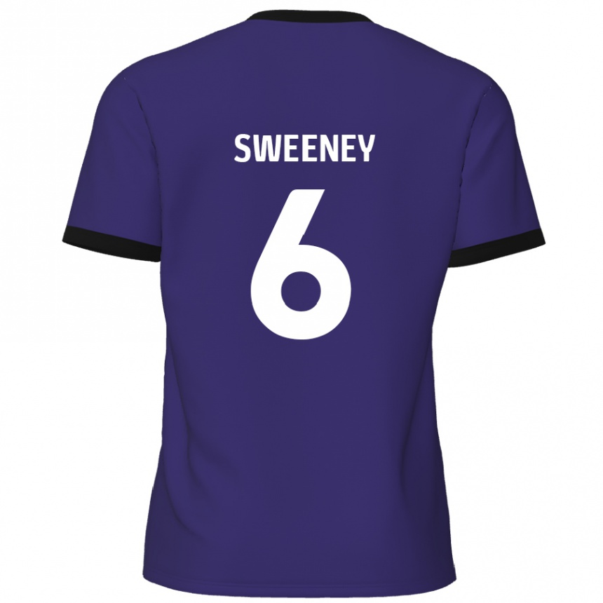 Kids Football Dan Sweeney #6 Purple Away Jersey 2024/25 T-Shirt Canada