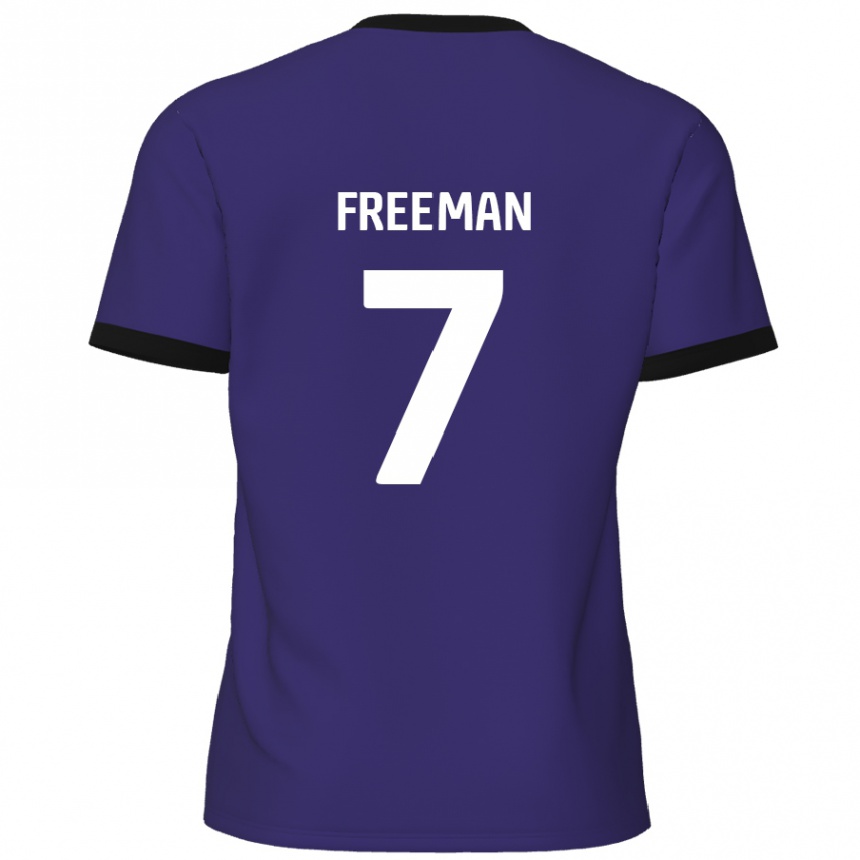 Kids Football Nick Freeman #7 Purple Away Jersey 2024/25 T-Shirt Canada