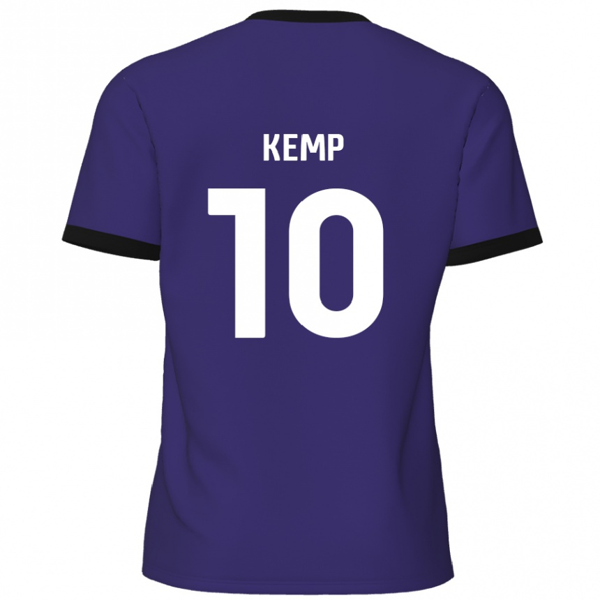 Kids Football Dan Kemp #10 Purple Away Jersey 2024/25 T-Shirt Canada