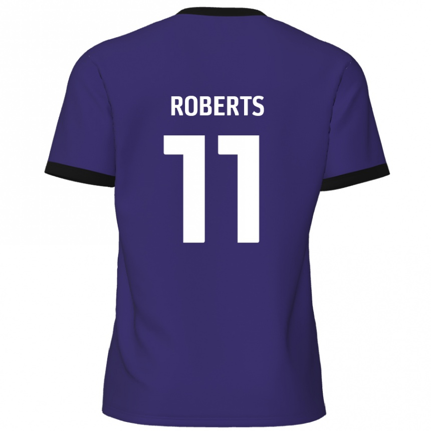 Kids Football Jordan Roberts #11 Purple Away Jersey 2024/25 T-Shirt Canada