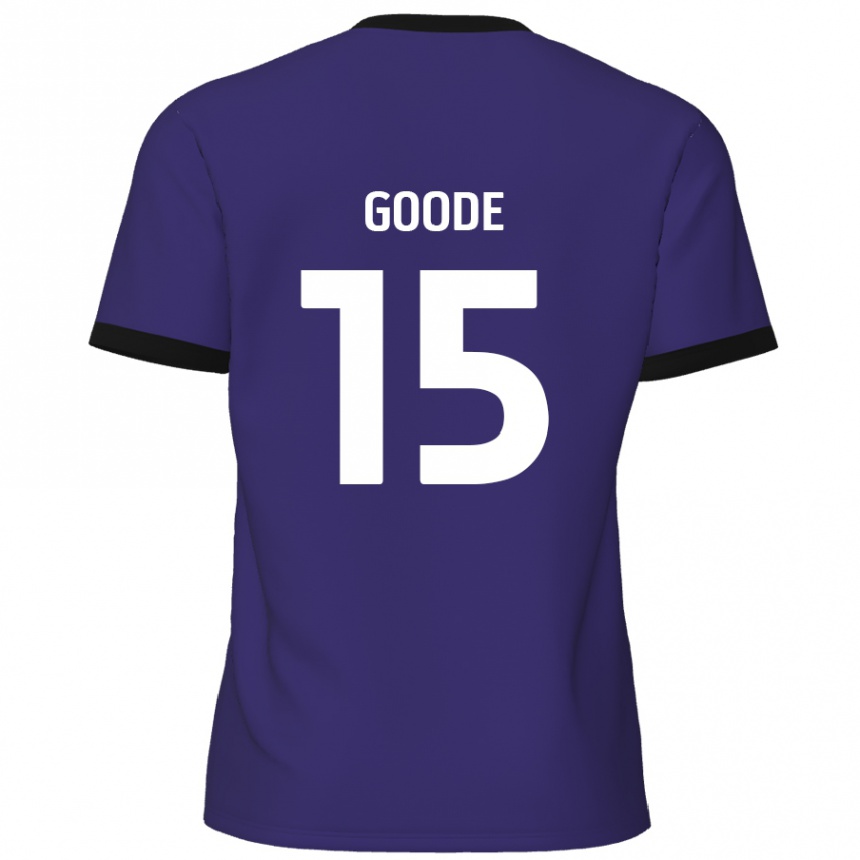 Kids Football Charlie Goode #15 Purple Away Jersey 2024/25 T-Shirt Canada