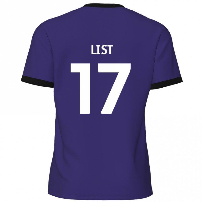 Kids Football Elliott List #17 Purple Away Jersey 2024/25 T-Shirt Canada