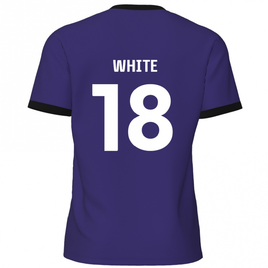 Kids Football Harvey White #18 Purple Away Jersey 2024/25 T-Shirt Canada