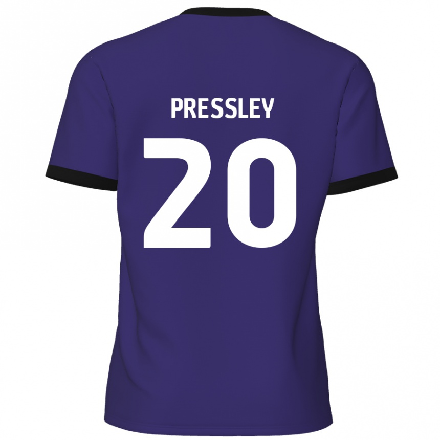 Kids Football Aaron Pressley #20 Purple Away Jersey 2024/25 T-Shirt Canada