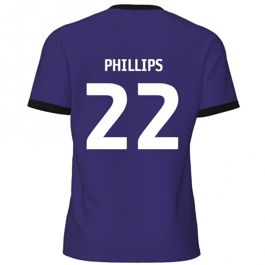 Kids Football Daniel Phillips #22 Purple Away Jersey 2024/25 T-Shirt Canada