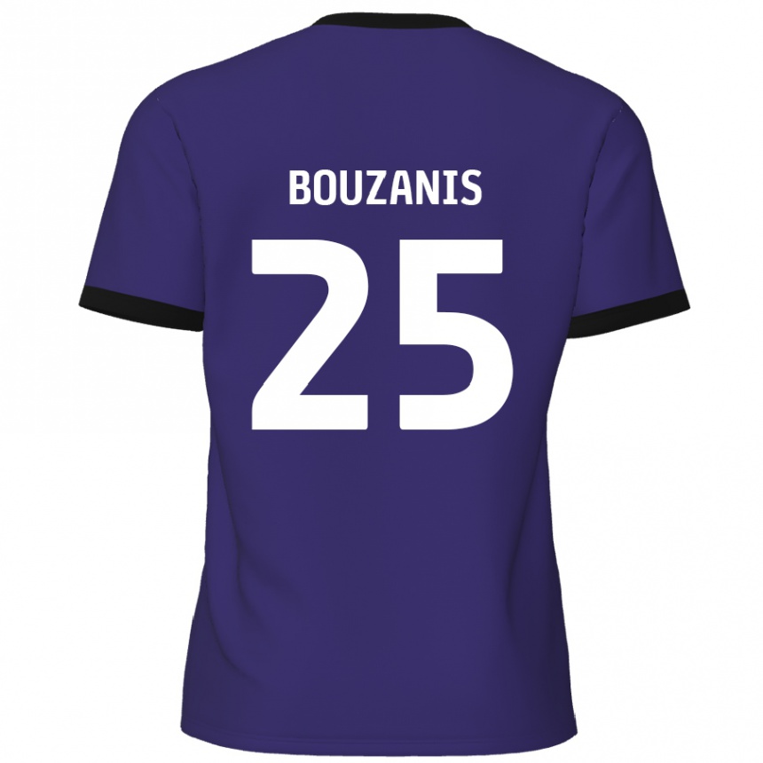 Kids Football Dean Bouzanis #25 Purple Away Jersey 2024/25 T-Shirt Canada