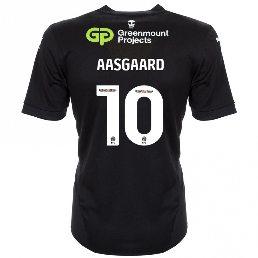 Enfant Football Maillot Thelo Aasgaard #10 Noir Tenues Extérieur 2024/25 Canada