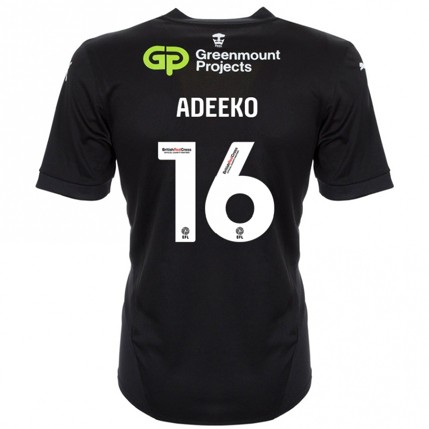 Enfant Football Maillot Baba Adeeko #16 Noir Tenues Extérieur 2024/25 Canada