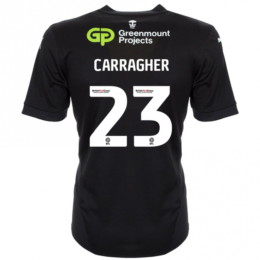 Kids Football James Carragher #23 Black Away Jersey 2024/25 T-Shirt Canada