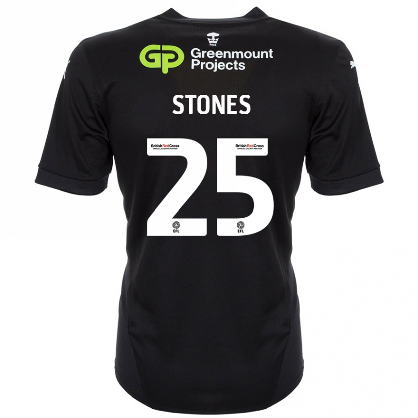 Enfant Football Maillot Josh Stones #25 Noir Tenues Extérieur 2024/25 Canada