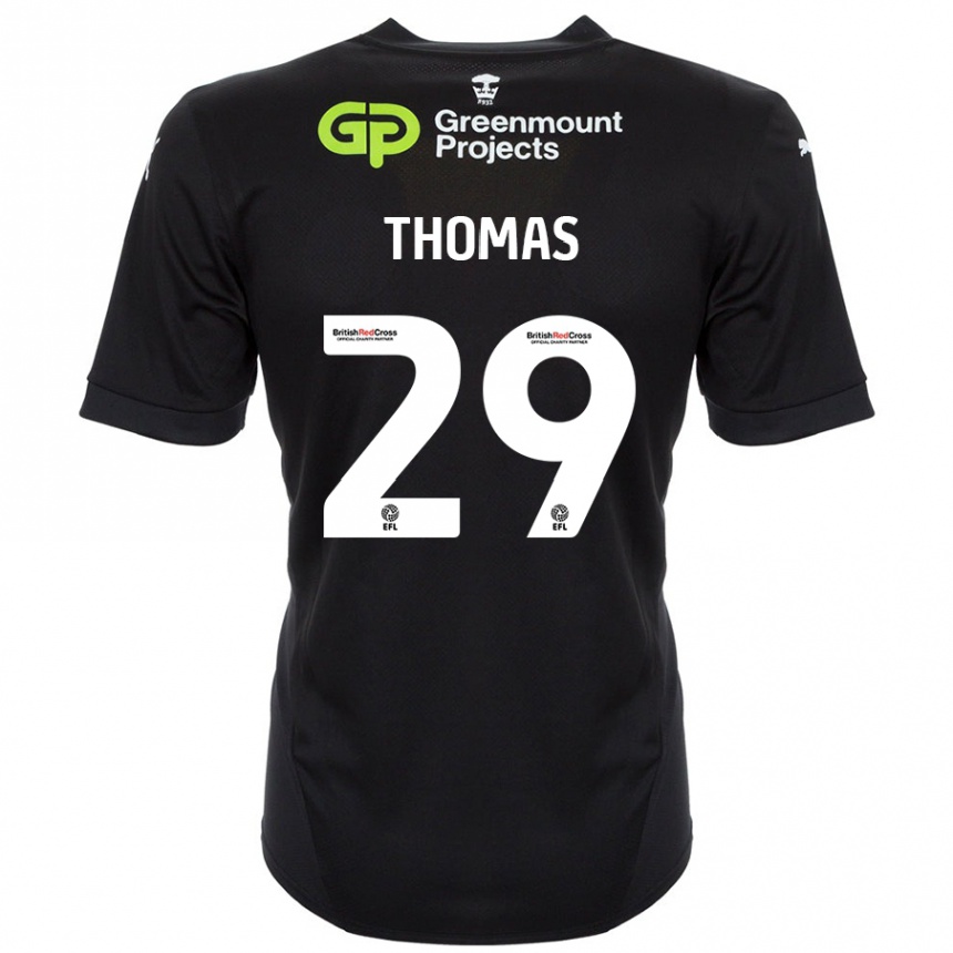 Kids Football Silko Thomas #29 Black Away Jersey 2024/25 T-Shirt Canada