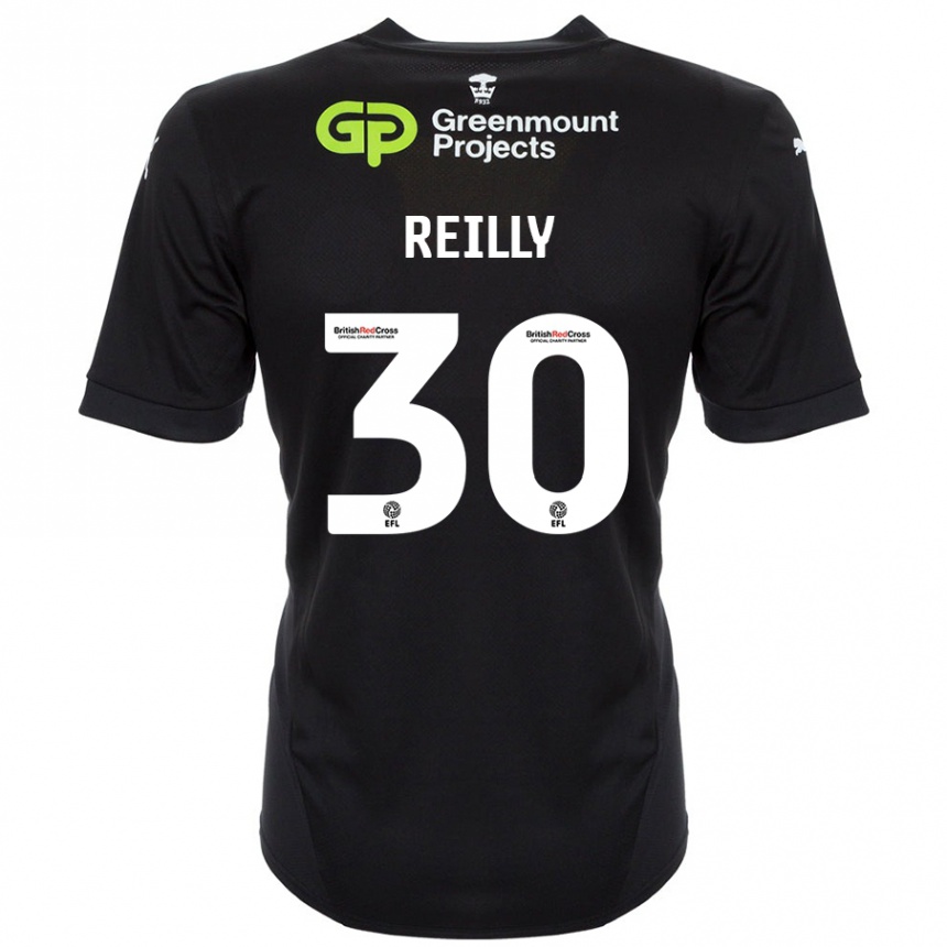 Kids Football Jack Reilly #30 Black Away Jersey 2024/25 T-Shirt Canada