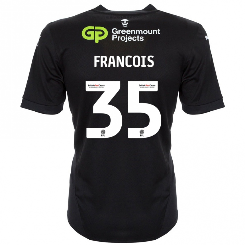 Kids Football Tyrese Francois #35 Black Away Jersey 2024/25 T-Shirt Canada