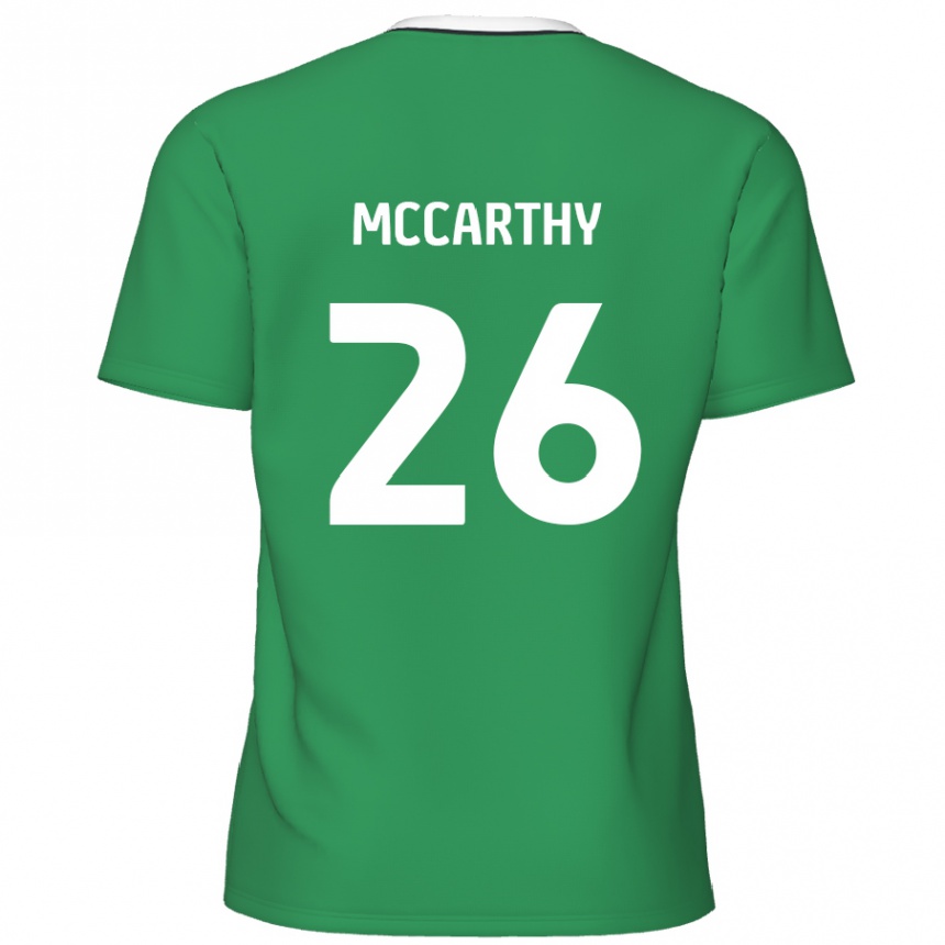 Kids Football Jason Mccarthy #26 Green White Stripes Away Jersey 2024/25 T-Shirt Canada