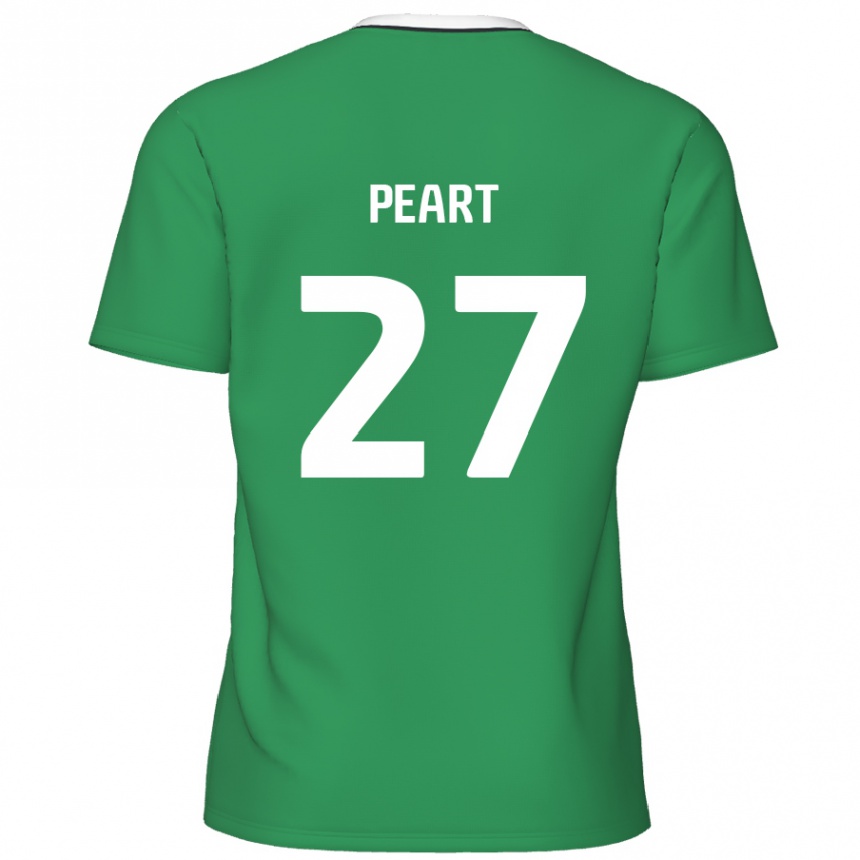 Kids Football Brody Peart #27 Green White Stripes Away Jersey 2024/25 T-Shirt Canada