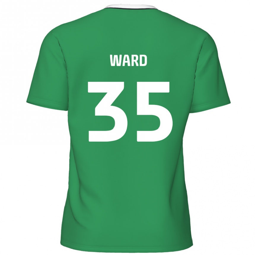 Kids Football Christie Ward #35 Green White Stripes Away Jersey 2024/25 T-Shirt Canada