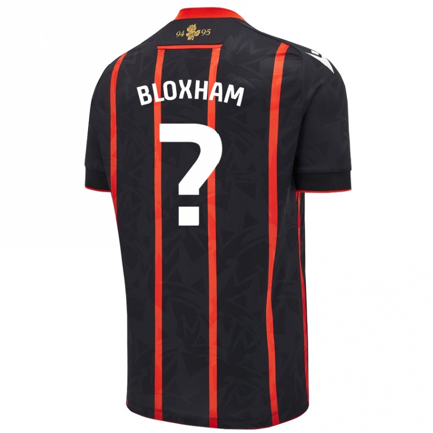 Kids Football Tom Bloxham #0 Black Red Away Jersey 2024/25 T-Shirt Canada