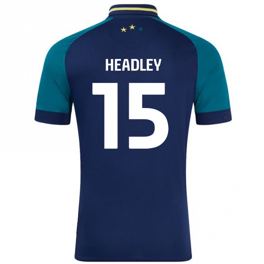 Kids Football Jaheim Headley #15 Navy Dark Green Away Jersey 2024/25 T-Shirt Canada