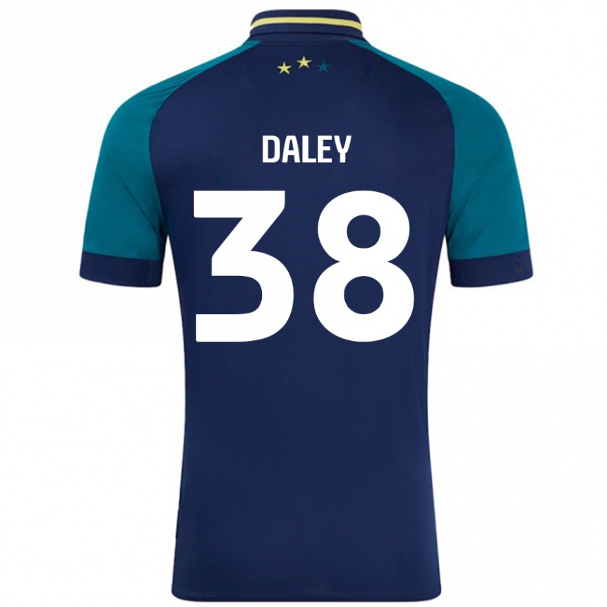 Enfant Football Maillot Luke Daley #38 Marine Vert Foncé Tenues Extérieur 2024/25 Canada