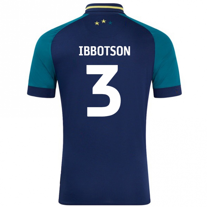 Kids Football Beth Ibbotson #3 Navy Dark Green Away Jersey 2024/25 T-Shirt Canada