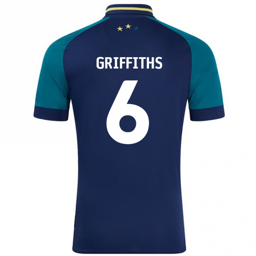 Kids Football Lauren Griffiths #6 Navy Dark Green Away Jersey 2024/25 T-Shirt Canada