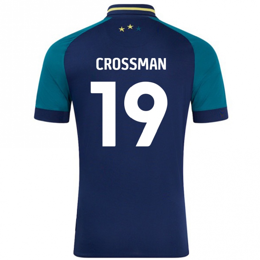 Kids Football Paige Crossman #19 Navy Dark Green Away Jersey 2024/25 T-Shirt Canada