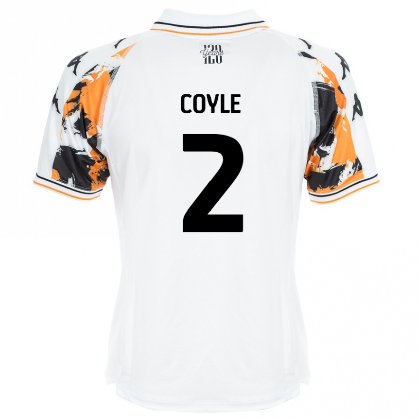 Kids Football Lewie Coyle #2 White Away Jersey 2024/25 T-Shirt Canada