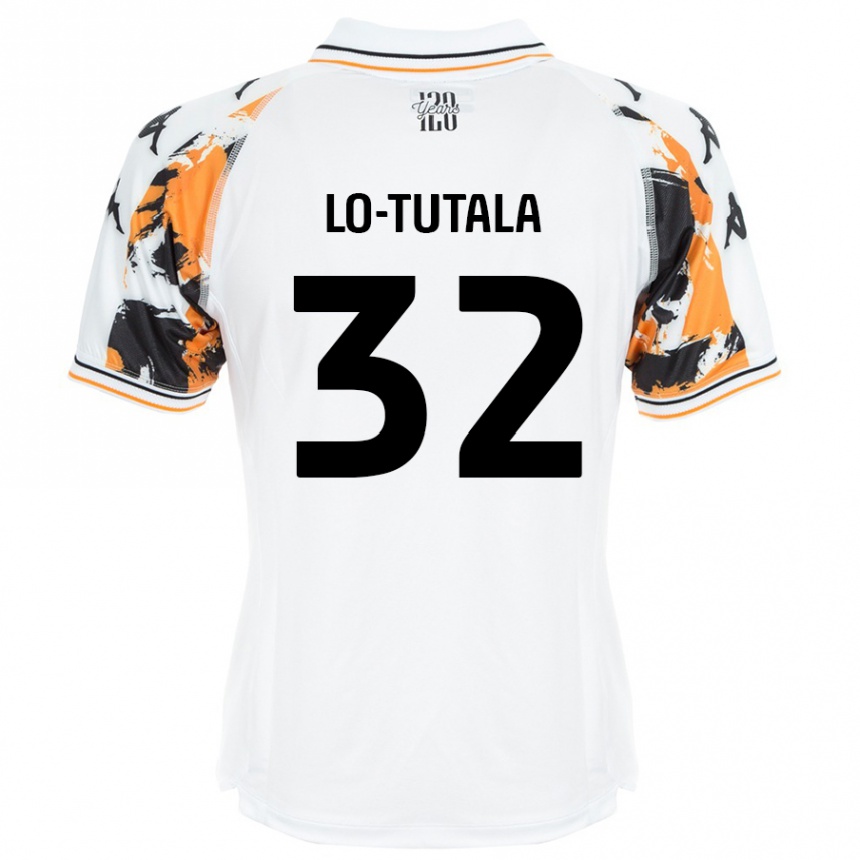 Kids Football Thimothée Lo-Tutala #32 White Away Jersey 2024/25 T-Shirt Canada