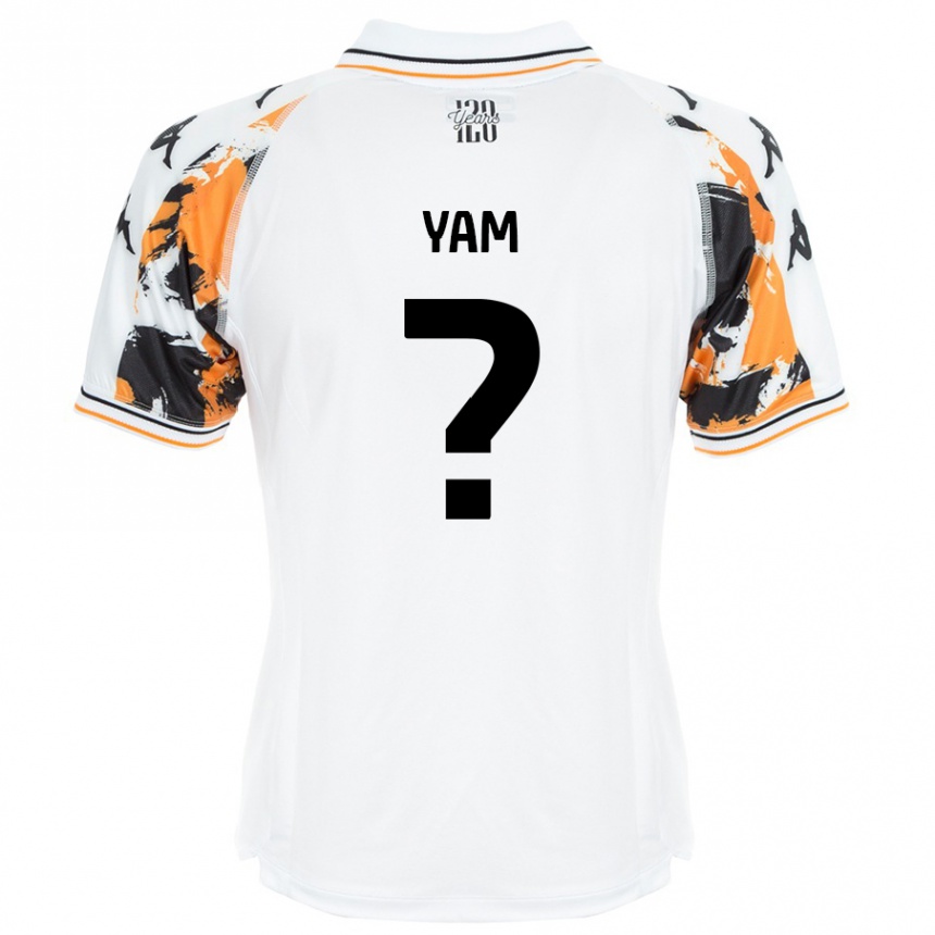 Kids Football Callum Yam #0 White Away Jersey 2024/25 T-Shirt Canada