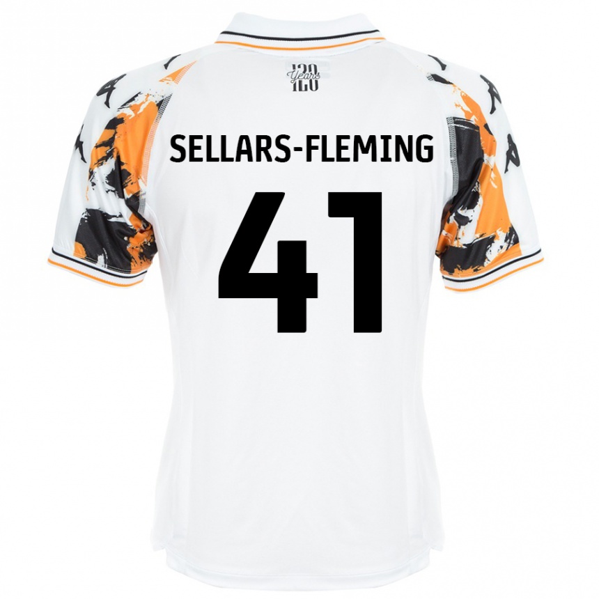 Kids Football Tyrell Sellars-Fleming #41 White Away Jersey 2024/25 T-Shirt Canada