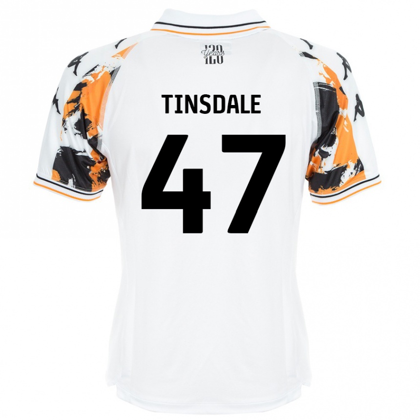 Kids Football Nathan Tinsdale #47 White Away Jersey 2024/25 T-Shirt Canada