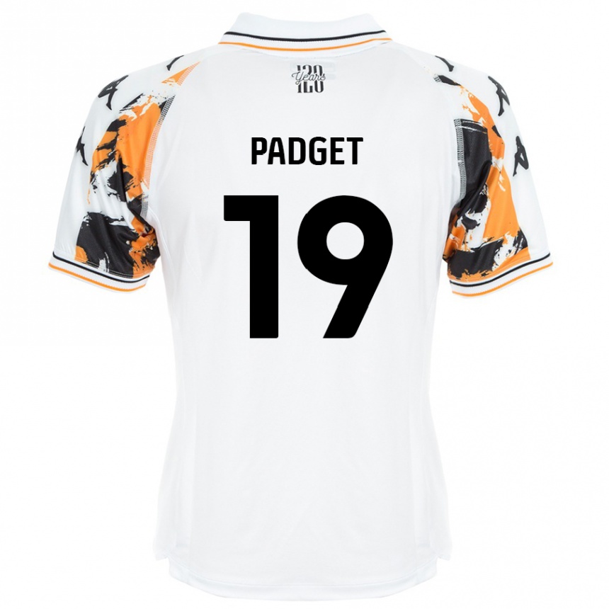 Kids Football Bethany Padget #19 White Away Jersey 2024/25 T-Shirt Canada