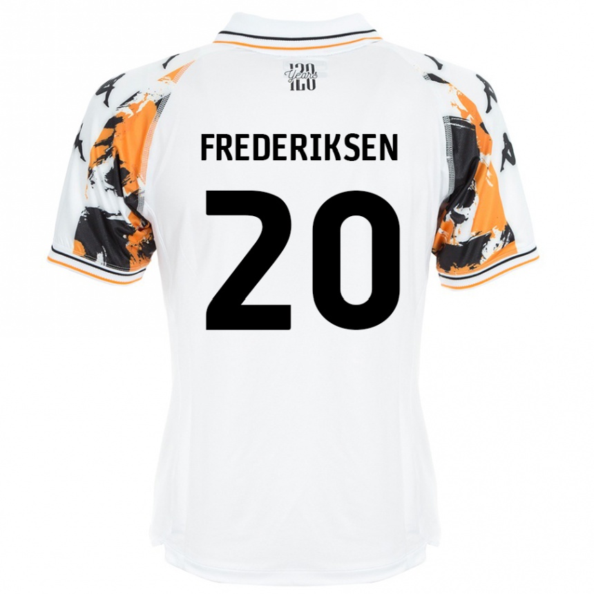 Kids Football Abbey Frederiksen #20 White Away Jersey 2024/25 T-Shirt Canada