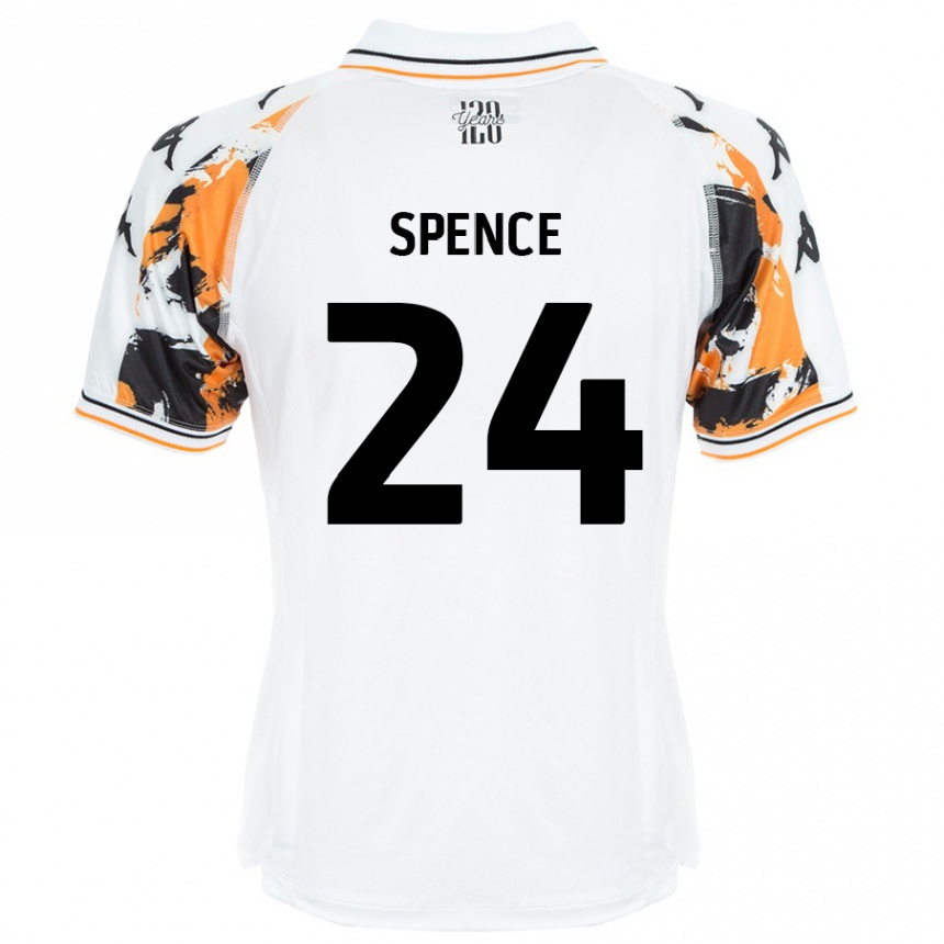 Kids Football Emily Spence #24 White Away Jersey 2024/25 T-Shirt Canada