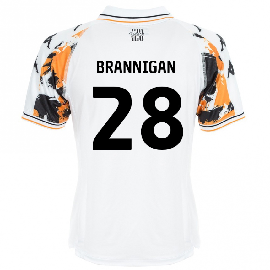 Kids Football Aoife Brannigan #28 White Away Jersey 2024/25 T-Shirt Canada