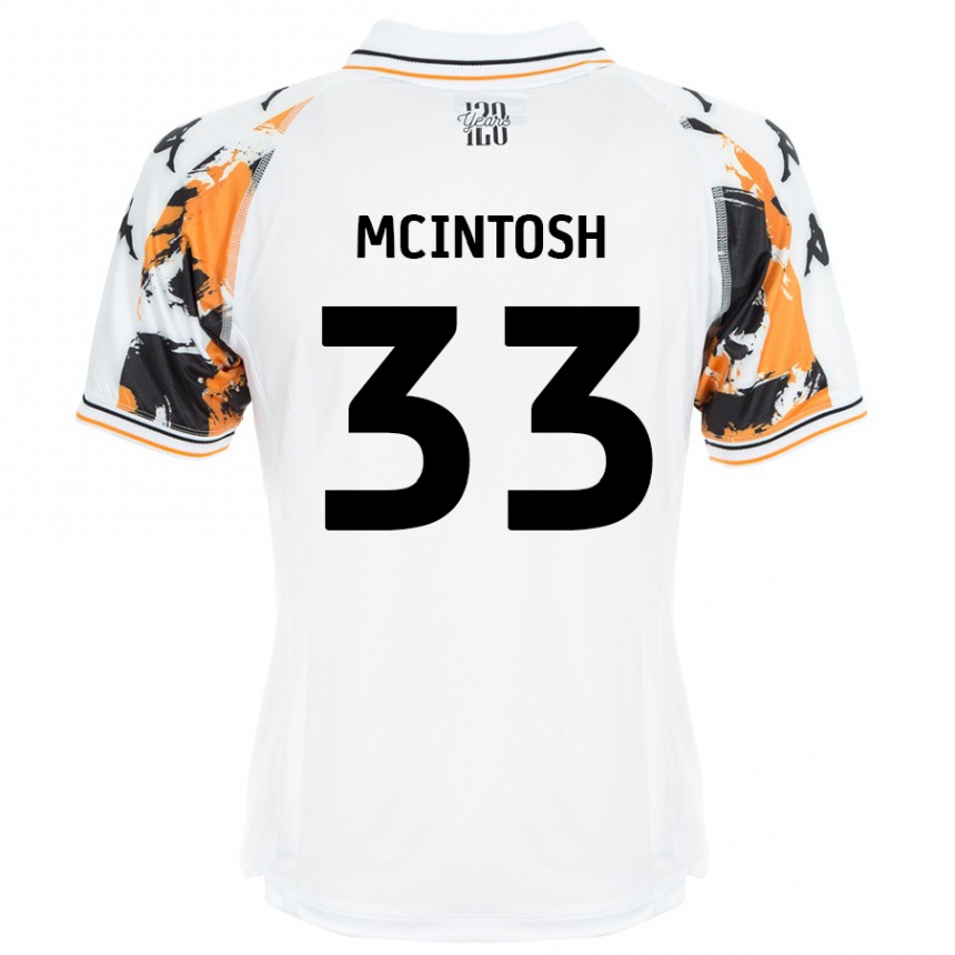 Kids Football Lucy Mcintosh #33 White Away Jersey 2024/25 T-Shirt Canada