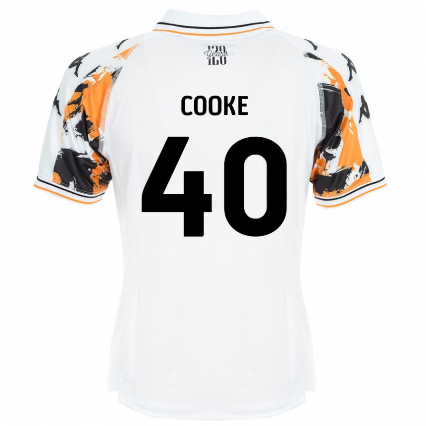 Kids Football Megan Cooke #40 White Away Jersey 2024/25 T-Shirt Canada