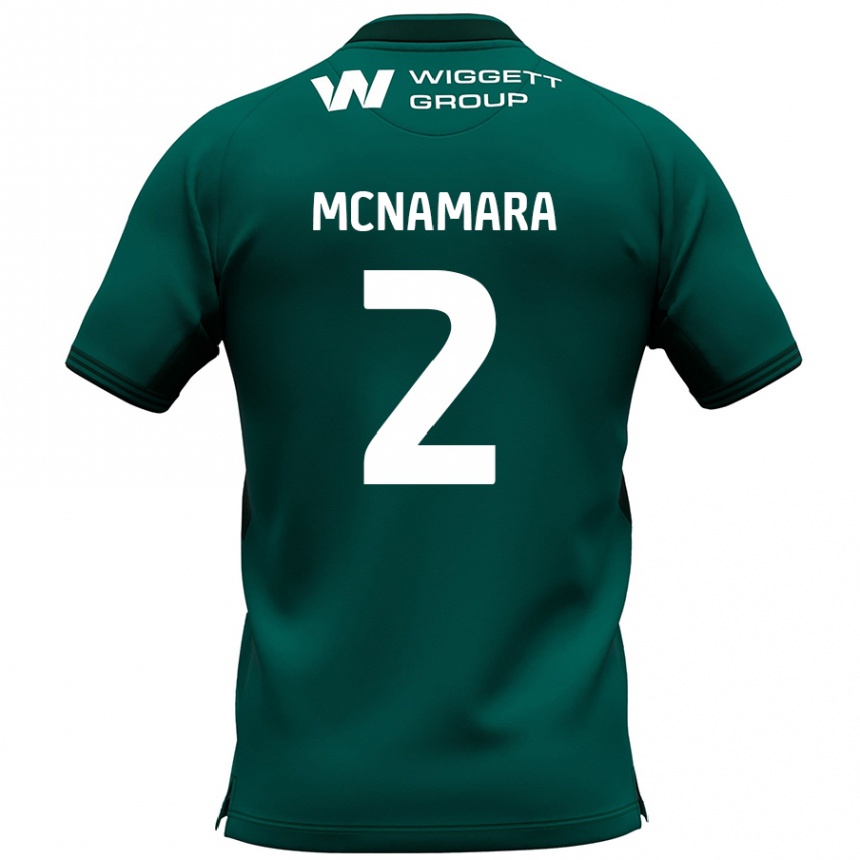 Enfant Football Maillot Danny Mcnamara #2 Vert Tenues Extérieur 2024/25 Canada