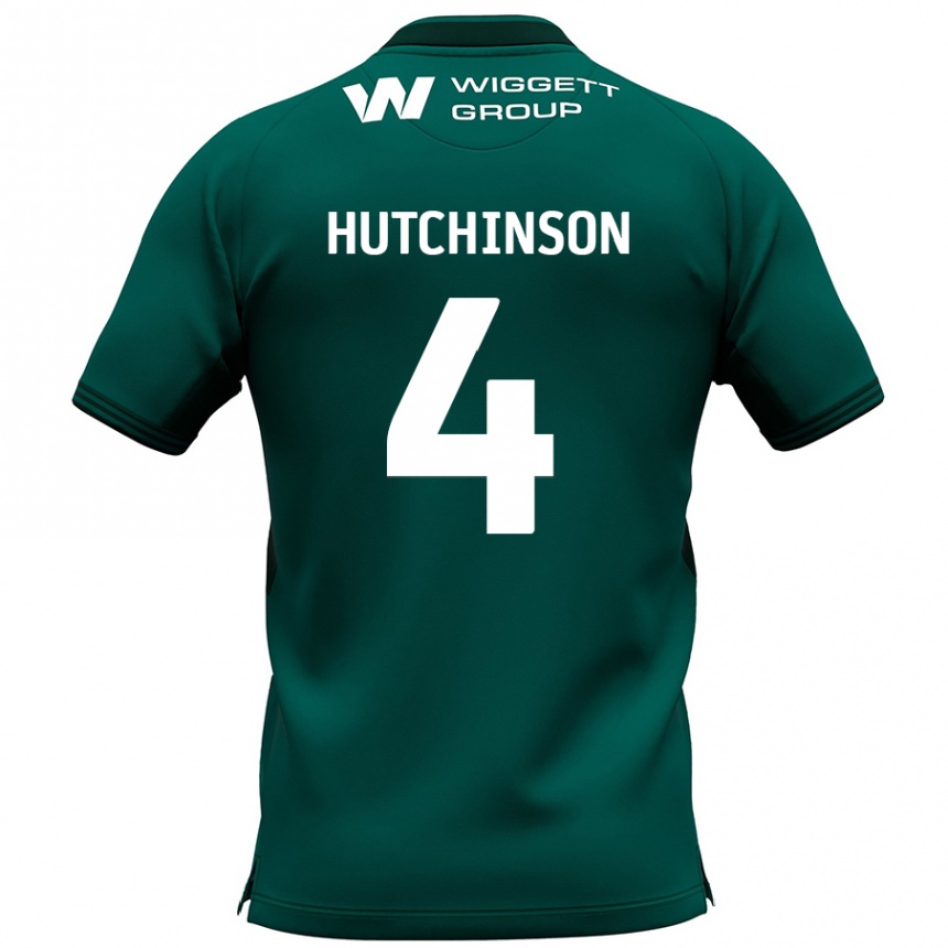 Kids Football Shaun Hutchinson #4 Green Away Jersey 2024/25 T-Shirt Canada