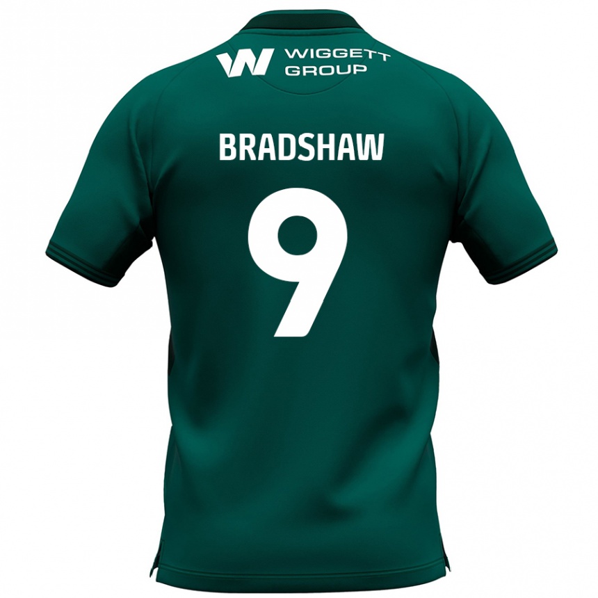 Enfant Football Maillot Tom Bradshaw #9 Vert Tenues Extérieur 2024/25 Canada