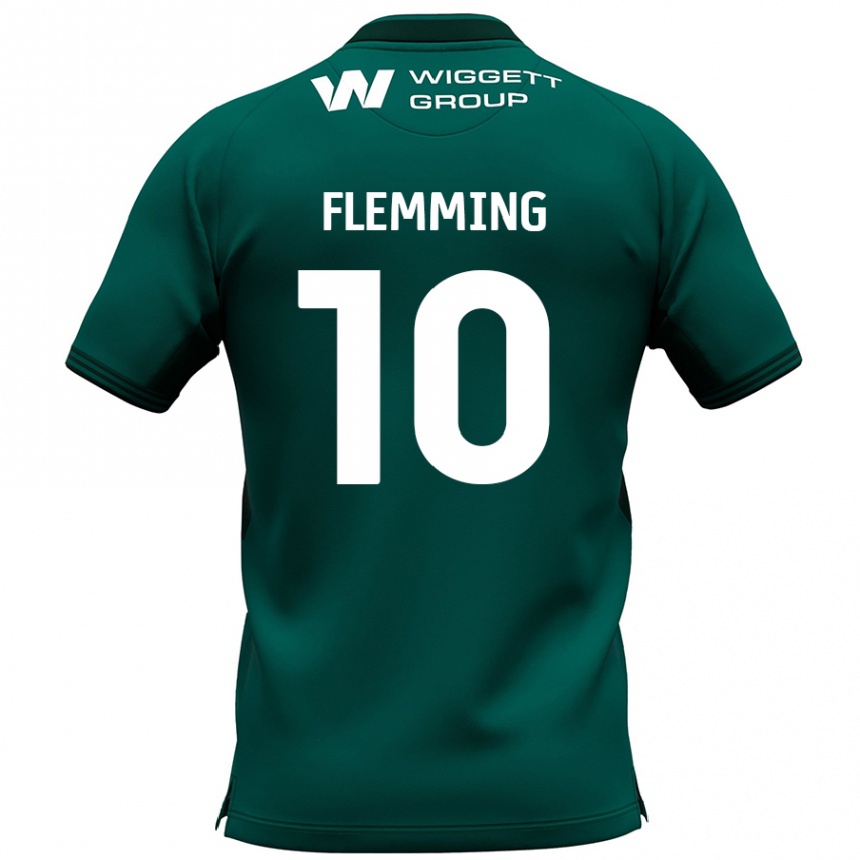 Kids Football Zian Flemming #10 Green Away Jersey 2024/25 T-Shirt Canada