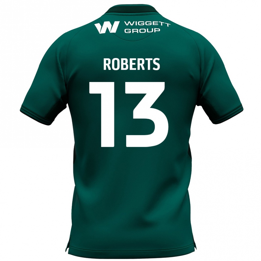 Kids Football Liam Roberts #13 Green Away Jersey 2024/25 T-Shirt Canada