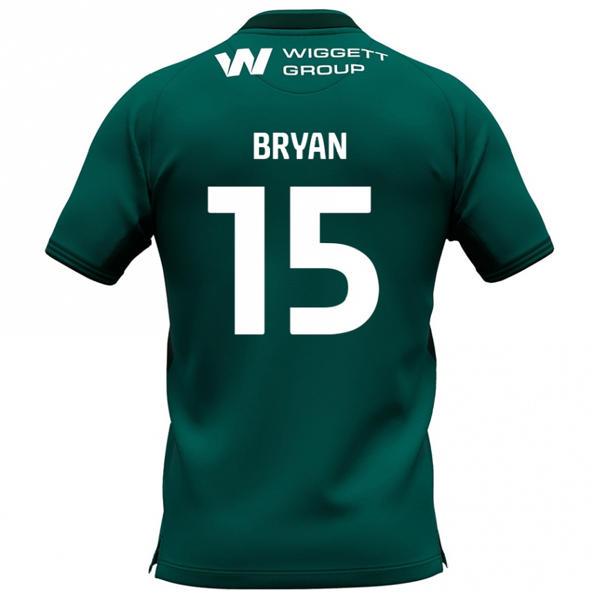 Kids Football Joe Bryan #15 Green Away Jersey 2024/25 T-Shirt Canada