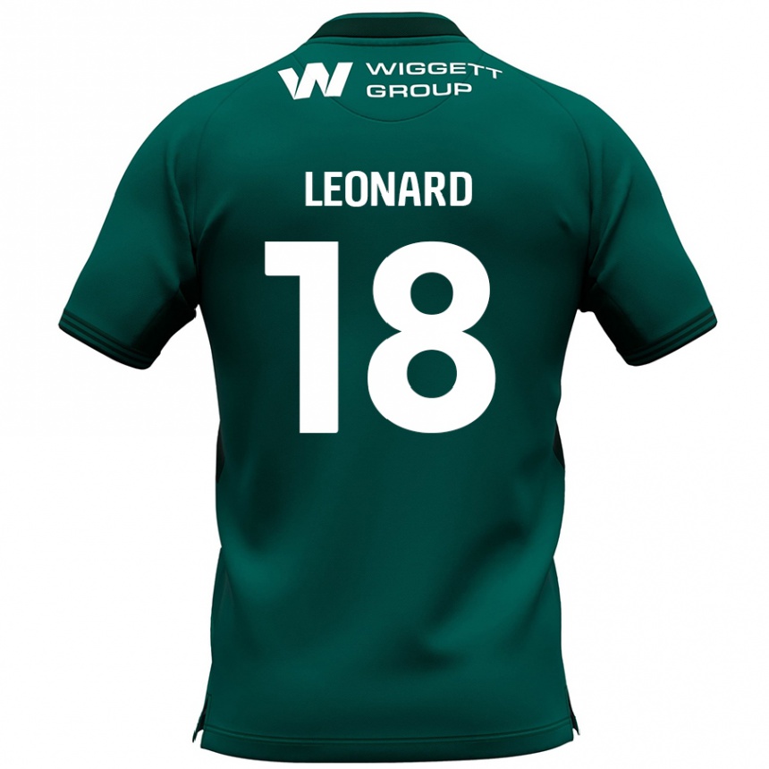 Kids Football Ryan Leonard #18 Green Away Jersey 2024/25 T-Shirt Canada