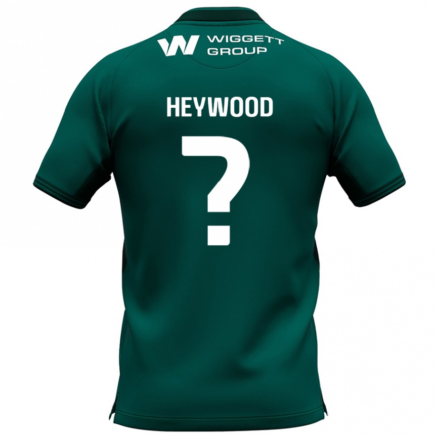 Kids Football Kavalli Heywood #0 Green Away Jersey 2024/25 T-Shirt Canada