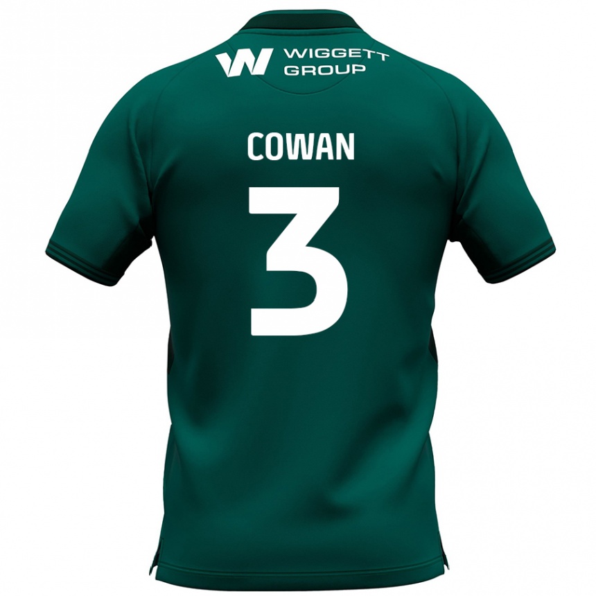 Enfant Football Maillot Leanne Cowan #3 Vert Tenues Extérieur 2024/25 Canada