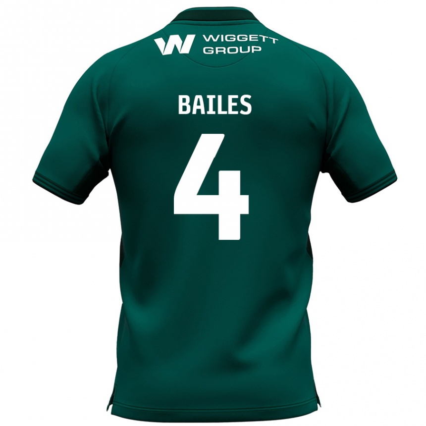 Kids Football Freya Bailes #4 Green Away Jersey 2024/25 T-Shirt Canada