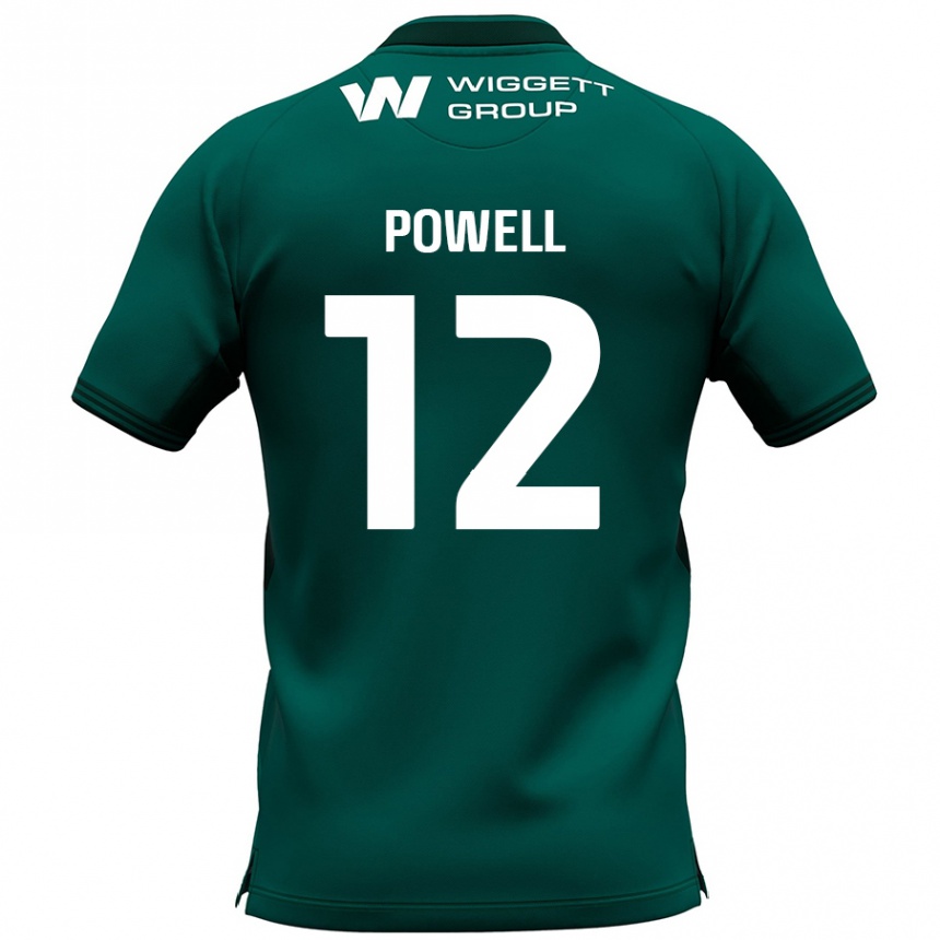 Enfant Football Maillot Beth Powell #12 Vert Tenues Extérieur 2024/25 Canada