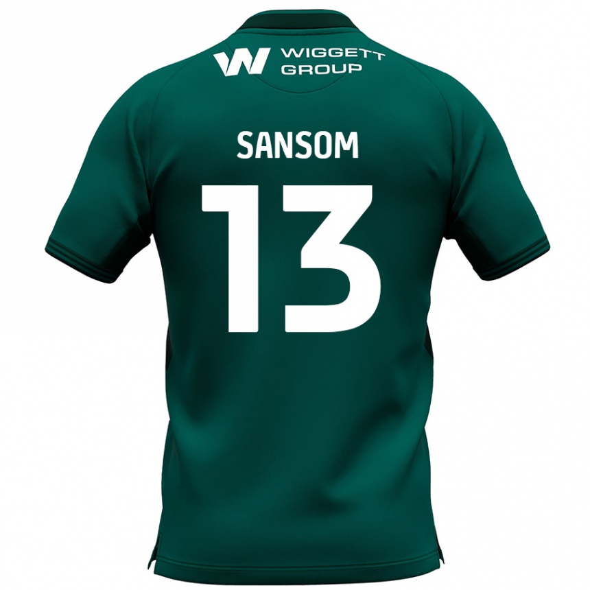 Enfant Football Maillot Chloe Sansom #13 Vert Tenues Extérieur 2024/25 Canada