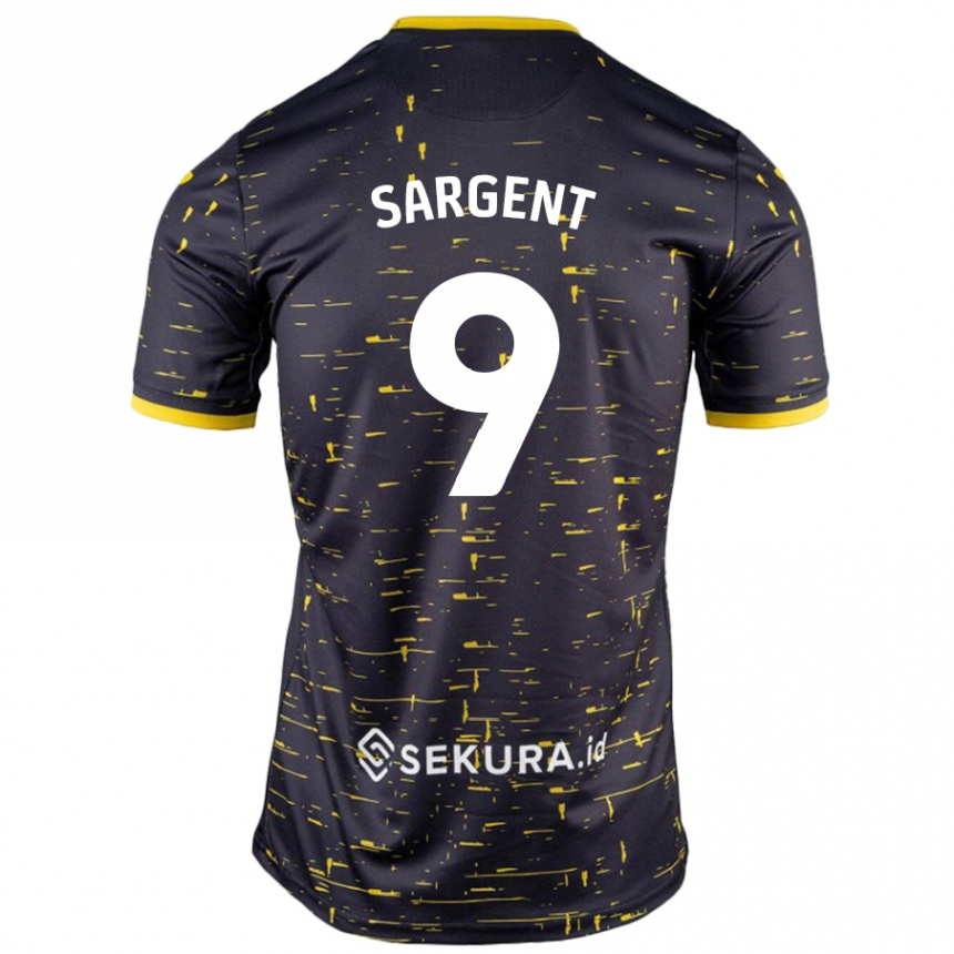 Kids Football Josh Sargent #9 Black Yellow Away Jersey 2024/25 T-Shirt Canada